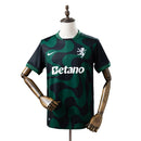 Sporting's 25/26 green and black jersey